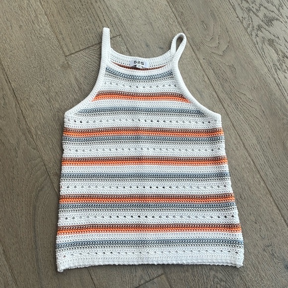 EUC (worn once) 525 America ‘Jinney’ stripe halter crochet tank top (small) - Picture 2 of 6